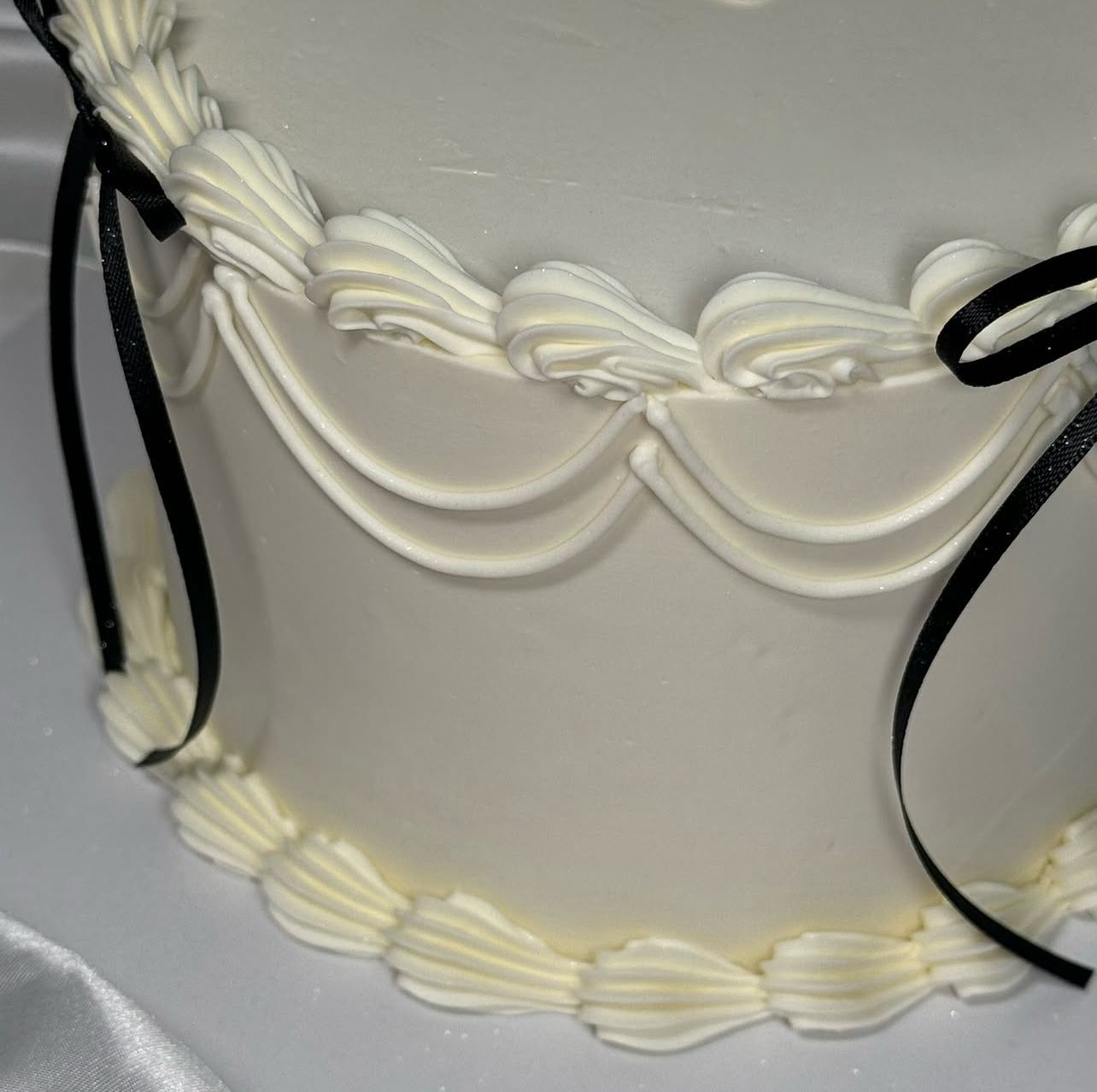 Classic Black & White Birthday Cake 🖤🤍✨