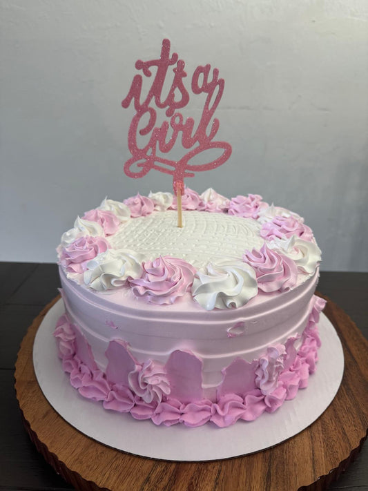 Pink Baby Shower Celebration Cake 🎀💗