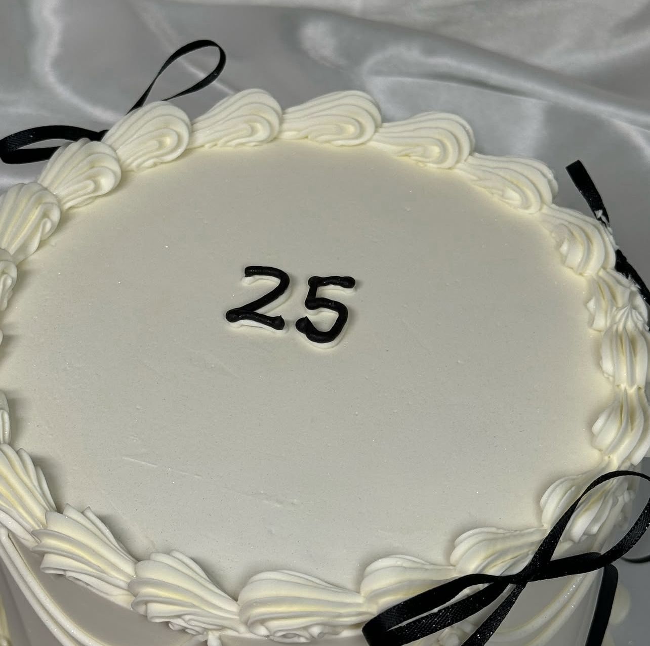 Classic Black & White Birthday Cake 🖤🤍✨