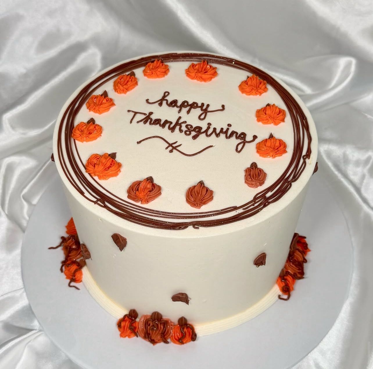 Thanksgiving Celebration Cake 🍁🧡🤎