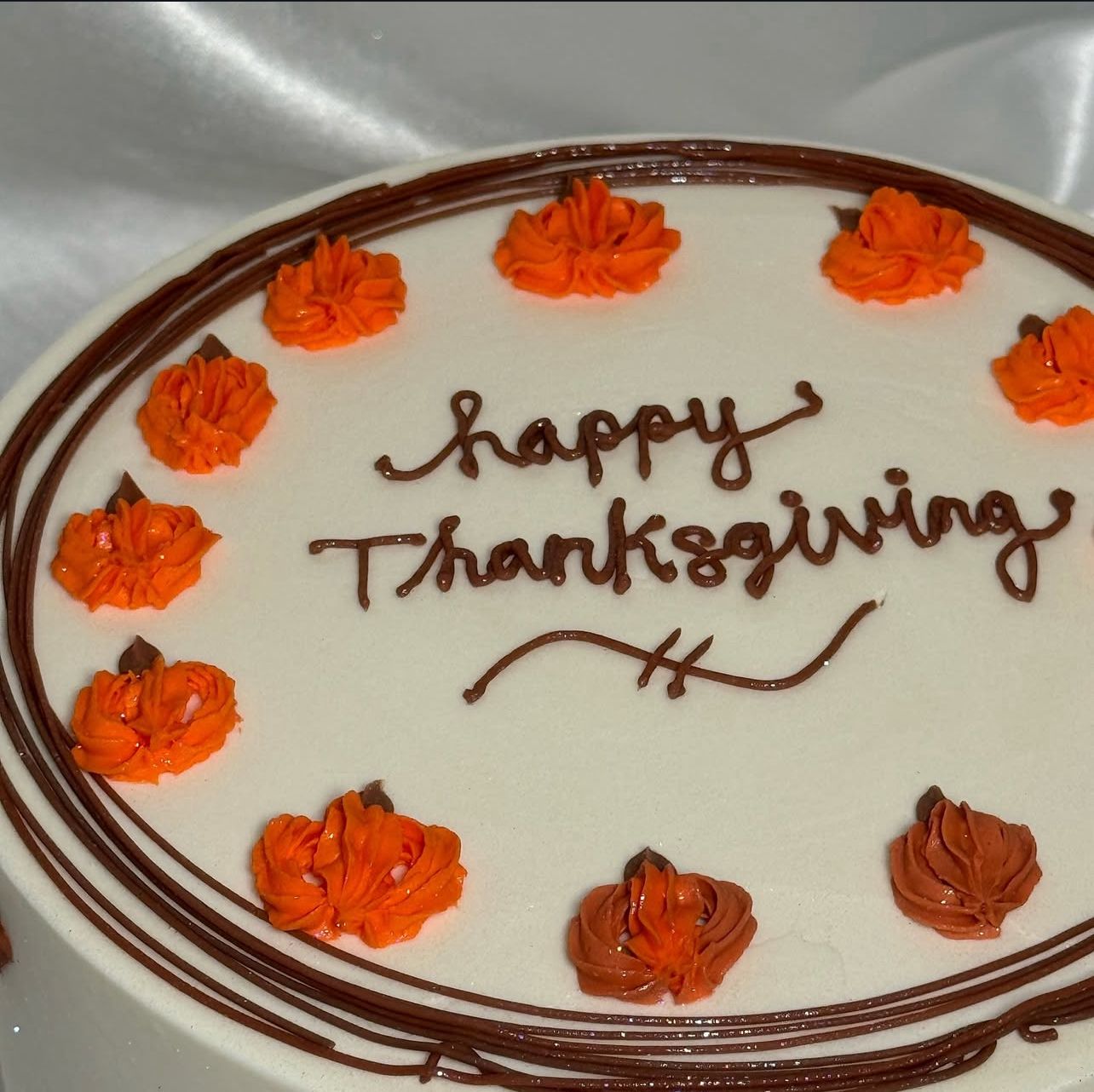 Thanksgiving Celebration Cake 🍁🧡🤎