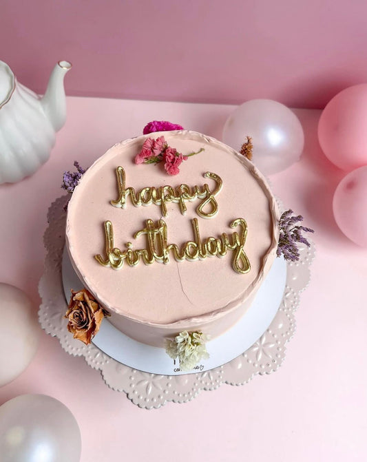 Blush Floral Cake 🌸✨